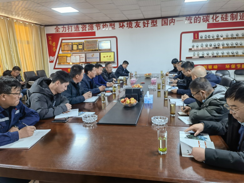 甘肃省武威市天祝县碳化硅考察团一行对我区碳化硅环保综合治理情况进行考察